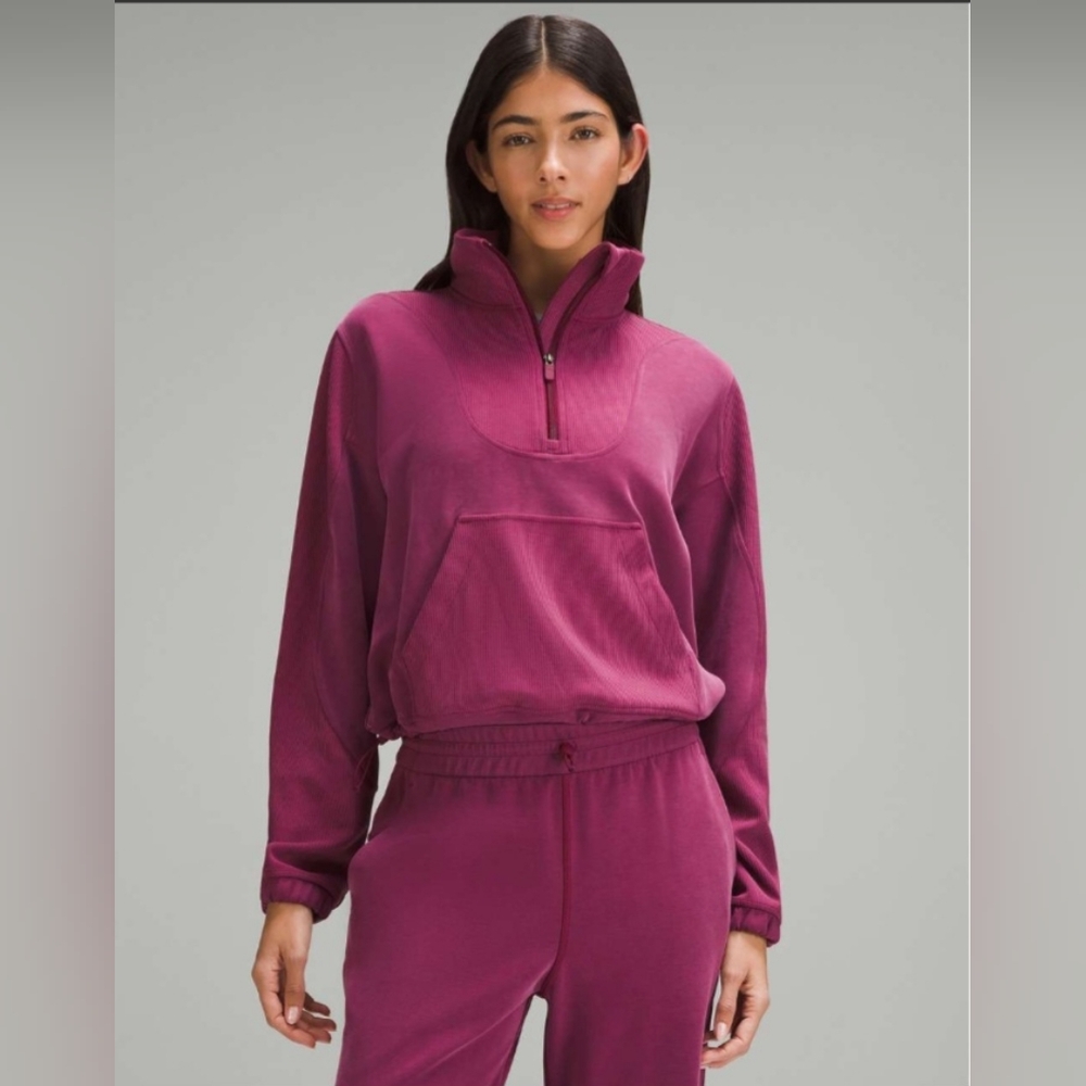 Lululemon Brushed Softstreme Ribbed Half Zip